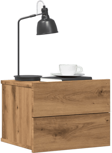 Vidaxl Veggmonterte nattbord 2 stk artisan eik