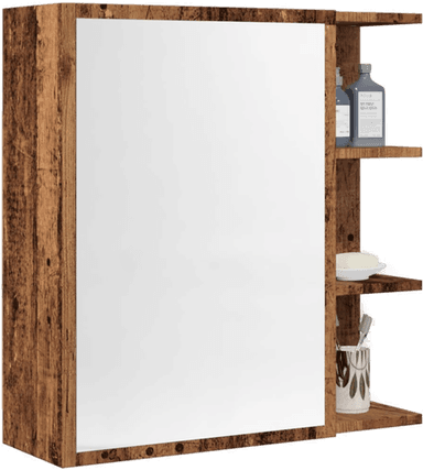 Vidaxl Speilskap gammelt tre 62,5x20,5x64cm