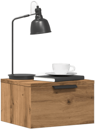 Vidaxl Veggmontert nattbord artisan eik