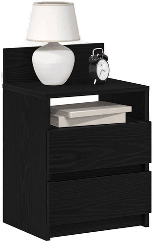 Vidaxl Nattbord svart 40x33x60 cm