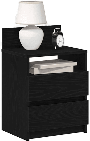 Vidaxl Nattbord 2 stk svart 40x33x60 cm