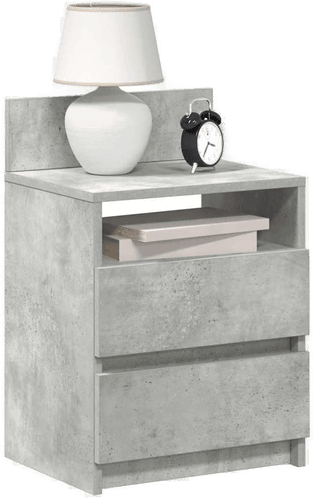 Vidaxl Nattbord betonggrå 40x33x60 cm