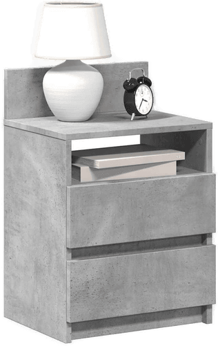 Vidaxl Nattbord 2 stk betonggrå 40x33x60 cm