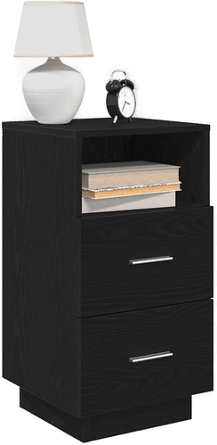 Vidaxl Nattbord 2 stk svart 36x36x68 cm