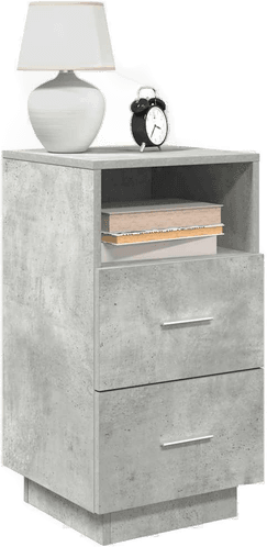Vidaxl Nattbord 2 stk betonggrå