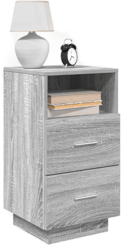 Vidaxl Nattbord grå sonoma 36x36x68 cm