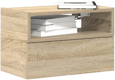 Vidaxl Veggmontert nattbord sonoma eik