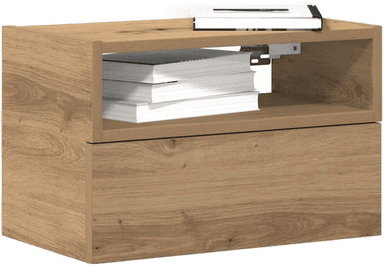 Vidaxl Veggmontert nattbord artisan eik 45x26 cm