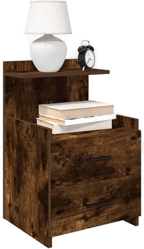 Vidaxl Nattbord røkt eik 40x36,5x62 cm