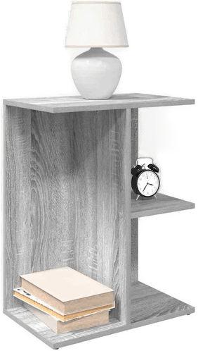 Vidaxl Nattbord 2 stk grå 46,5x29x61 cm