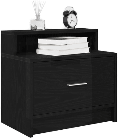 Vidaxl Nattbord 2 stk svart eik