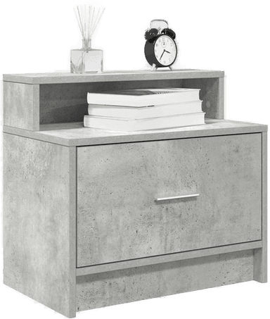 Vidaxl Nattbord betonggrå 51x31 cm