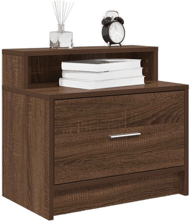 Vidaxl Nattbord brun eik 51x31x47 cm