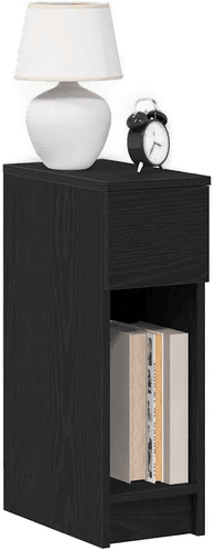 Vidaxl Nattbord svart eik 20x36x60 cm