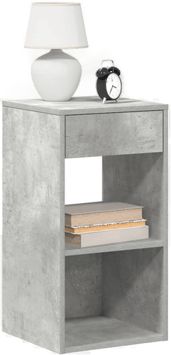 Vidaxl Nattbord betonggrå 35x34x66,5 cm