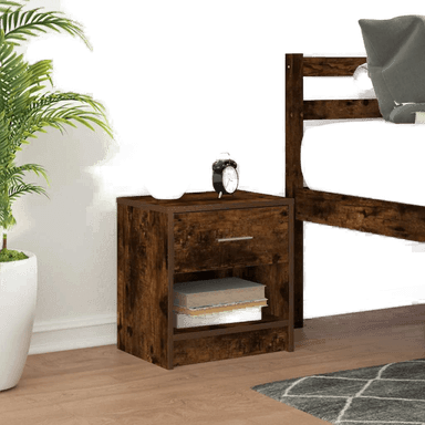 Vidaxl Nattbord røkt eik 39x28 cm