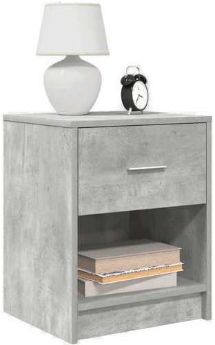 Vidaxl Nattbord betonggrå 40x34x50 cm