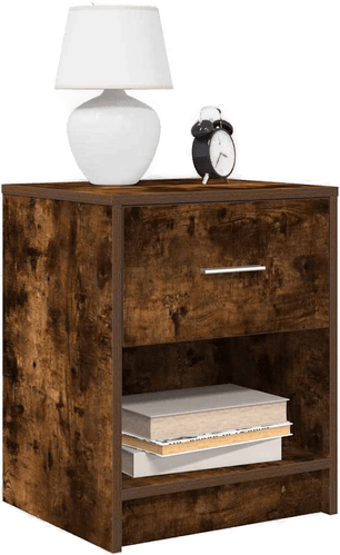 Vidaxl Nattbord 2 stk røkt eik 40x34x50 cm