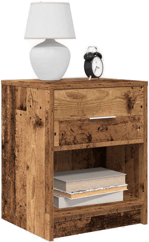 Vidaxl Nattbord gammelt tre 40x34x50 cm