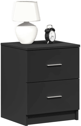 Vidaxl Nattbord 2 stk svart 40x36x50 cm