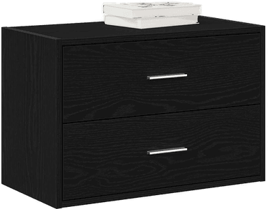 Vidaxl Skap med 2 skuffer sort eik