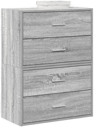 Vidaxl Skap 60x31x40 cm grå eik