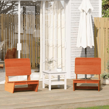 Vidaxl Hagestoler 2 stk voksbrun