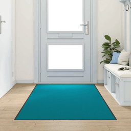 Vidaxl Dørmatte Cyan og svart 120 x 300 cm