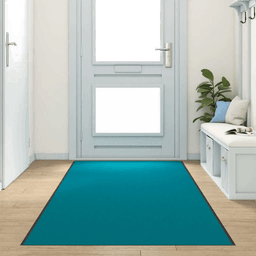 Vidaxl Dørmatte Cyan og svart 120 x 400 cm