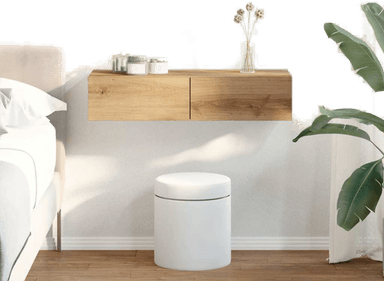 Vidaxl Vegghylle artisian eik 80x33 cm