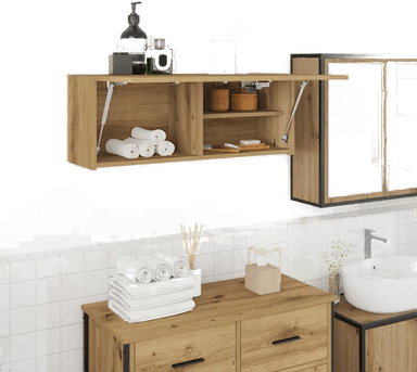 Vidaxl Veggskap Artisan Eik 80x25 cm