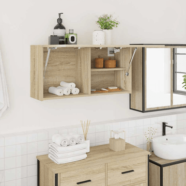 Vidaxl Veggskap Sonoma Eik 80x25x40 cm