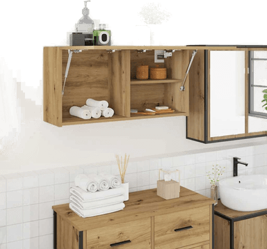 Vidaxl Veggskap Artisan Eik 80x25 cm