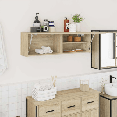 Vidaxl Veggskap Sonoma Eik 100x25 cm