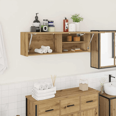 Vidaxl Veggskap Artisan Eik 100x25 cm