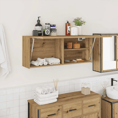 Vidaxl Veggskap Artisan Eik 100x25 cm