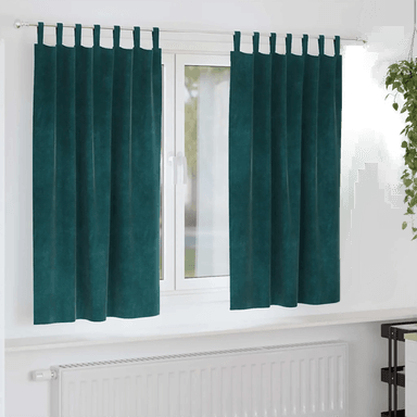 Vidaxl Blendingsgardiner Mørkegrønn 140 x 175 cm