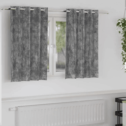 Vidaxl Fløyel Gardiner 140 x 140 cm Grå