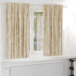 Vidaxl Fløyel Gardiner 175 x 140 cm Krem