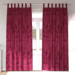Vidaxl Fløyel Gardiner Vinrød 245 x 140 cm