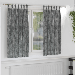 Vidaxl Fløyel Gardiner Grå 175 x 140 cm