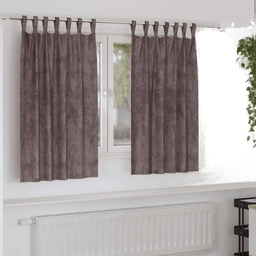 Vidaxl Fløyel Gardiner 140 x 140 cm Brun