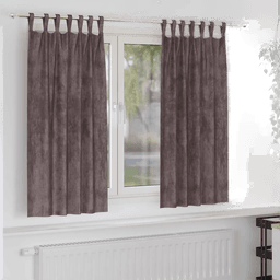 Vidaxl Fløyel Gardiner 175 x 140 cm Brun