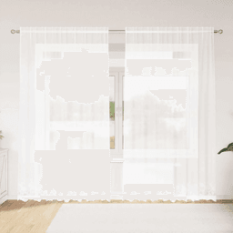 Vidaxl Blondegardin Blomster Hvit 220 x 200 cm