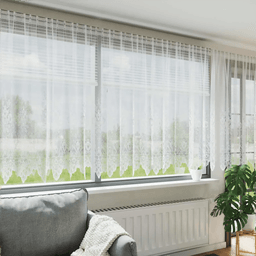 Vidaxl Blondegardin Blomster Hvit 140 x 600 cm