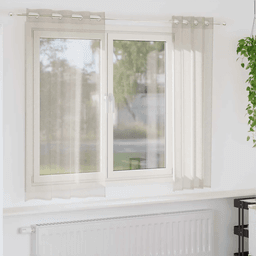 Vidaxl Voile Gardin 175 x 140 cm Sand