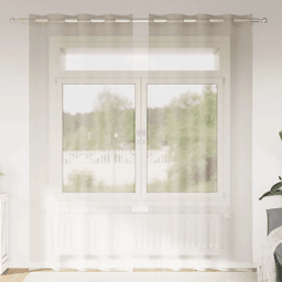 Vidaxl Voile Gardin 2 pcs sand 225 x 140 cm