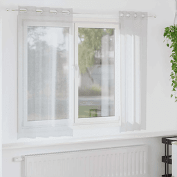 Vidaxl Voile Gardin 175 x 140 cm Lysegrå