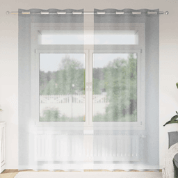 Vidaxl Voile Gardin Mørkegrå 245 x 140 cm