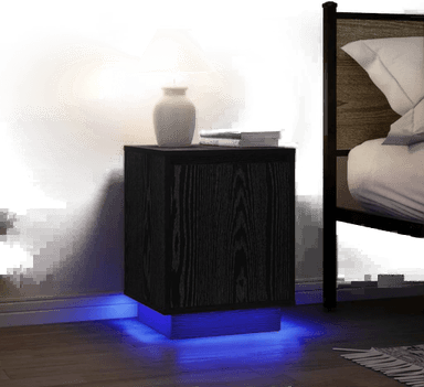 Vidaxl Nattskap med LED-lys 2 stk